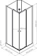 ONDEE - Cabine de douche MELIA - Sans silicone - 80x80cm - Profilés aluminium - Blanc - En kit - vignette