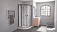 ONDEE - Cabine de douche hydromassante - radio - NOGEA - Sans silicone - Noir mat - 1/4 Cercle 90cm - vignette