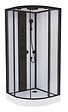 ONDEE - Cabine de douche hydromassante - radio - NOGEA - Sans silicone - Noir mat - 1/4 Cercle 90cm - vignette