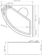 ONDEE - Kit Baignoire d'angle 135 cm et tablier motif vague - ABS et acryl 3mm - blanc - vignette