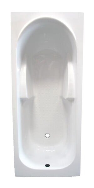 ONDEE - Kit Baignoire rectangulaire 170x70 et tablier motif vague - abs et acryl 3mm - blanc - large