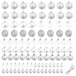 VIDAXL - vidaXL Ensemble de boules de Noël 100 pcs 3/4/6 cm Argenté - vignette