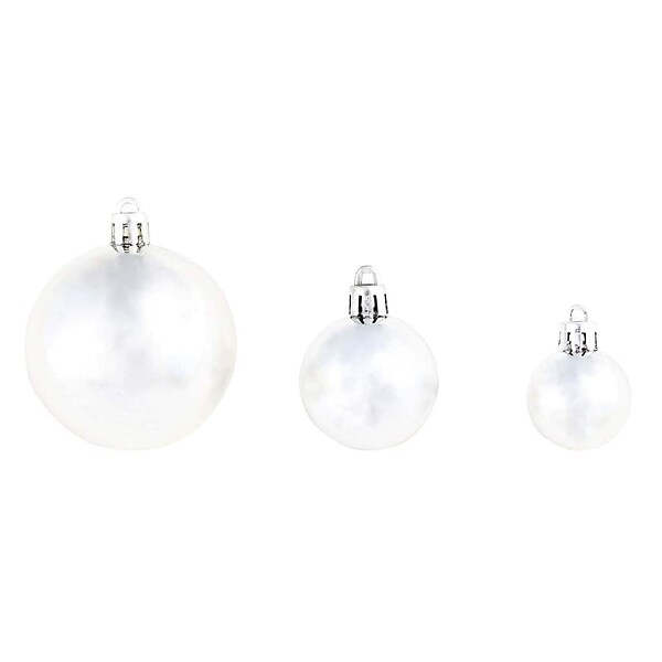 VIDAXL - vidaXL Ensemble de boules de Noël 100 pcs 3/4/6 cm Argenté - large