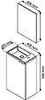 ONDEE - Lave-mains HALE - 40cm - Bois - Mélaminé - Livré en kit - vignette