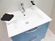 ONDEE - 2 Façades de tiroir MIXY - pour meuble de salle de bain - 80cm - Bleu - Laqué - vignette
