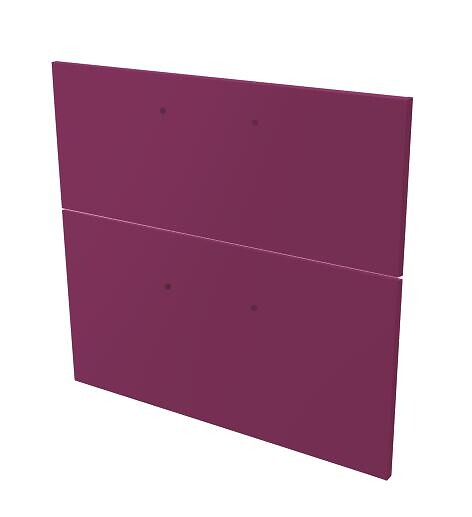 ONDEE - 2 Façades de tiroir MIXY - pour meuble de salle de bain - 60cm - Aubergine - Laqué - large