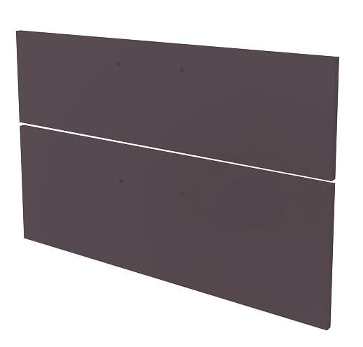 ONDEE - 2 Façades de tiroir MIXY - pour meuble de salle de bain - 80cm - Gris - Laqué - large