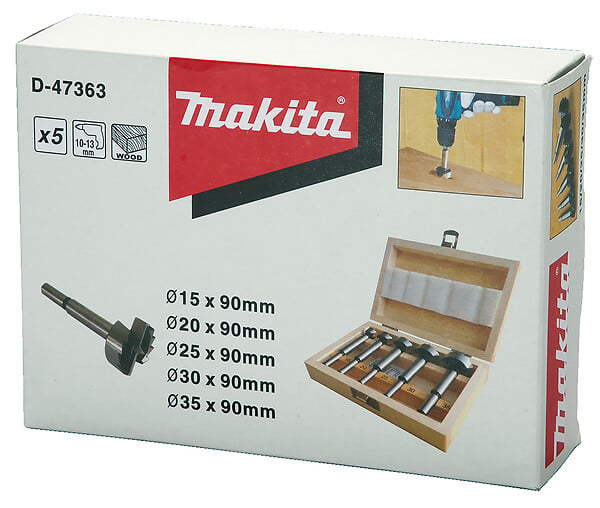 MAKITA - Coffret de 5 forets pour le bois MAKITA D-47363 Forstner - large