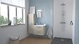 ONDEE - Colonne de Salle de Bain SMART - A suspendre - 2 Portes - 35cm - Finitions Bois - vignette