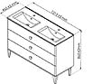 ONDEE - Meuble de salle de bain à poser NEMOO plan vasque - L120cm - Vert d'eau - Laqué - vignette
