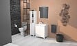 ONDEE - Meuble Salle de Bain BELIS - A poser - Miroir Suspendu - 60cm - Finition Blanc - vignette