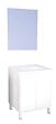 ONDEE - Meuble Salle de Bain BELIS - A poser - Miroir Suspendu - 60cm - Finition Blanc - vignette