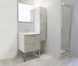 ONDEE - Ensemble caisson + vasque MIXY - 60cm - Blanc - Mélaminé - Livré en kit - vignette