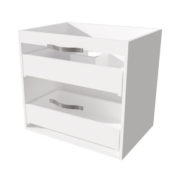 ONDEE - Ensemble caisson + vasque MIXY - 60cm - Blanc - Mélaminé - Livré en kit - large