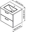 ONDEE - Ensemble caisson + vasque MIXY - 60cm - Blanc - Mélaminé - Livré en kit - vignette