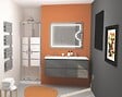 ONDEE - Meuble de salle de bain à suspendre MAX - L120cm - Anthracite - Brillant - Livré monté - vignette