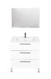 ONDEE - Meuble de salle de bain à poser PALLAS - 80cm - Blanc - Mélaminé - PEFC - vignette