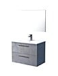 ONDEE - Meuble de salle de bain à poser ARUBA - 80cm - Ciment - Mélaminé - Livré en kit - vignette