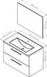 ONDEE - Meuble de salle de bain à poser ARUBA - 80cm - Ciment - Mélaminé - Livré en kit - vignette