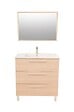 ONDEE - Meuble à poser PALLAS - 80cm - Chêne clair - Mélaminé - Livré en kit - PEFC - vignette