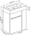 ONDEE - Meuble LAVE MAIN SEYMOUR Lagon avec plan vasque blanc - vignette