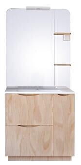ONDEE - Meuble de salle de bain à poser PALERMO - 80cm - Bois - mélaminé - Livré en kit - large