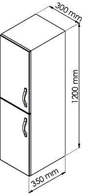 ONDEE - 2 Façades de porte MIXY - pour colonne de salle de bain - 30cm - Blanc - Laqué - Livré en kit - large