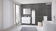 ONDEE - Colonne de salle de bain à suspendre TRENDY 2 Portes - Largeur 30cm - Laqué blanc brillant - vignette