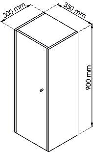 ONDEE - Colonne de salle de bain à suspendre IVAN S+ - L35cm - BLANC - Mélaminé - Livré en kit - large
