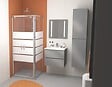 ONDEE - Colonne de salle de bain à suspendre MAX - L40cm - Anthracite - Brillant - Livré monté - vignette