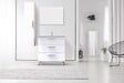 ONDEE - Colonne de rangement à suspendre PALLAS - 30cm - Blanc - Mélaminé - Livré en kit - vignette