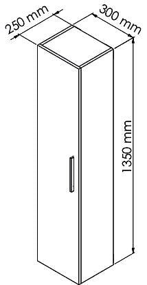 ONDEE - Colonne de rangement à suspendre PALLAS - 30cm - Blanc - Mélaminé - Livré en kit - large