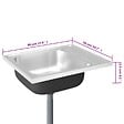 VIDAXL - vidaXL Évier de cuisine et égouttoir argenté 600x500x155 mm inox - vignette