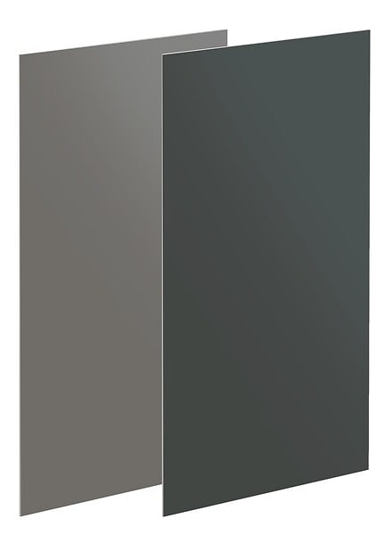 ONDEE - Panneau mural de salle de bain - bicolor - 1,2x2,55m - gris clair et anthracite - large