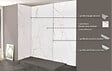 ONDEE - Pack complet de montage panneaux muraux Marbre Blanc 200 cm- Profilé chromé inclus - vignette