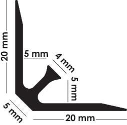 ONDEE - Profilé panneau mural d'angle intérieur Chromé 4mm - large