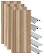 ONDEE - Pack montage 4 panneaux muraux en niche - Tasseau bois 200 cm - profilés chromés - vignette