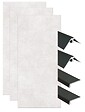 ONDEE - Pack de montage 3 panneaux muraux en niche - Terrazzo 120 cm - profilés noirs - vignette