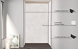 ONDEE - Pack de montage 3 panneaux muraux en niche - Terrazzo 120 cm - profilés noirs - vignette