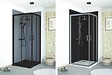 ONDEE - Pack montage 2 panneaux muraux en angle -  gris & anthracite 120 cm - profilés noirs - vignette