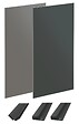 ONDEE - Pack montage 2 panneaux muraux en angle -  gris & anthracite 120 cm - profilés noirs - vignette