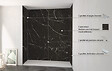 ONDEE - Pack montage 4 panneaux muraux en niche - marbre noir 200 cm - profilés chromés - vignette