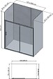 ONDEE - Pack de montage 4 panneaux muraux en niche - Béton 200 cm - profilés chromés - vignette