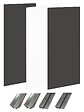 ONDEE - Pack montage 3 panneaux muraux en niche -  Blanc & Noir 120 cm - profilés chromés - vignette