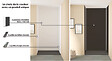 ONDEE - Pack montage 3 panneaux muraux en niche -  Blanc & Noir 120 cm - profilés chromés - vignette