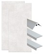 ONDEE - Pack complet de montage panneaux muraux Terrazzo 120 cm - Profilé chromé inclus - vignette