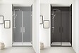 ONDEE - Pack montage 3 Panneaux muraux  en niche -  Gris & Anthracite 120 cm - profilés noirs - vignette