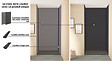 ONDEE - Pack montage 3 Panneaux muraux  en niche -  Gris & Anthracite 120 cm - profilés noirs - vignette