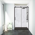 ONDEE - Pack de montage 3 panneaux muraux en niche - Béton 120 cm - profilés noirs - vignette