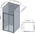 ONDEE - Pack de montage 3 panneaux muraux en niche - Béton 120 cm - profilés noirs - vignette